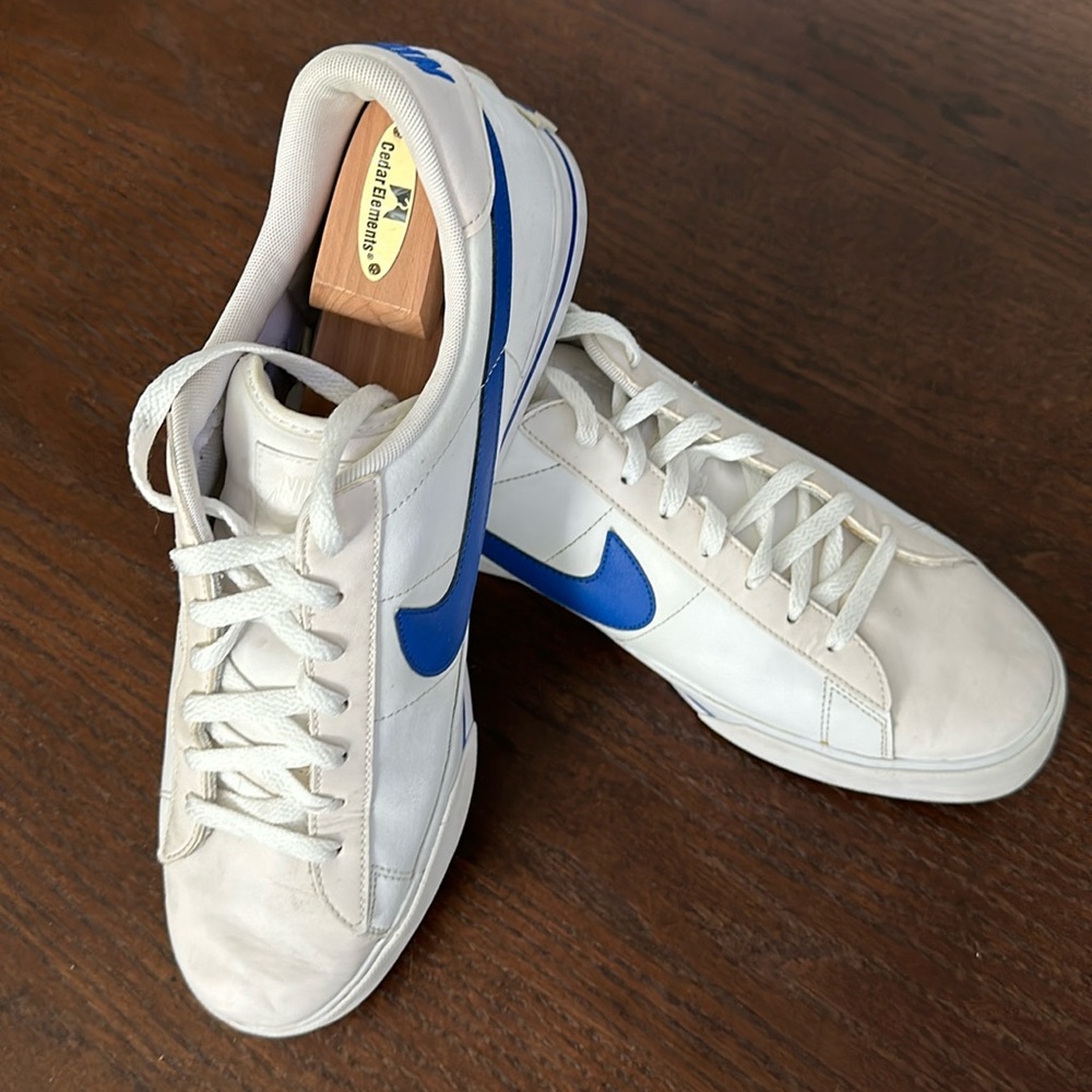 Nike Sweet Classic Leather White/Royal Blue (Size 14) 318333-156